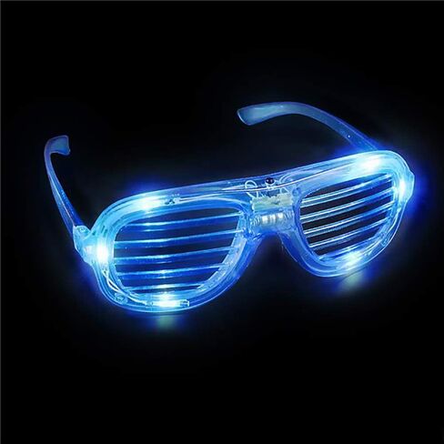 The Dreidel Company Light-Up Shutter Glasses (4-Pack) Novelty glasses with slotted bars that flash when turned on in Saudi Arabia