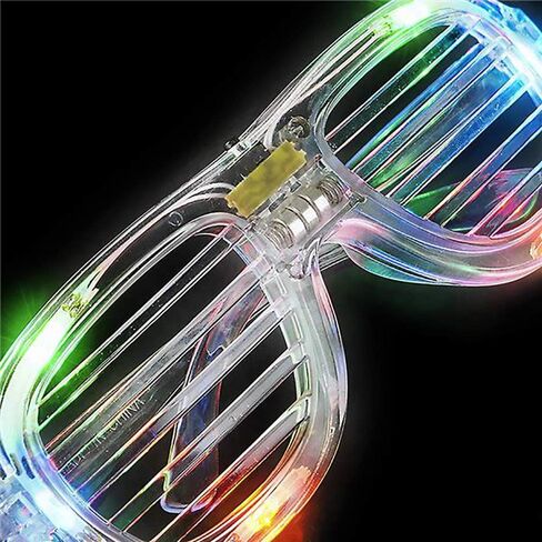 The Dreidel Company Light-Up Shutter Glasses (4-Pack) Novelty glasses with slotted bars that flash when turned on in Saudi Arabia