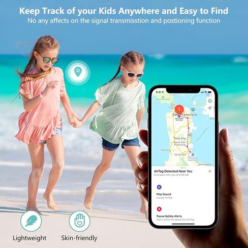 Waterproof Airtag Bracelet for Kids,Hidden Airtag Wristband Kids,Anti-Lost Silicon Apple Airtag Holder Case for Toddler,Airtag Case Cover Watch Band GPS Tracker Case for Child-Black in Saudi Arabia