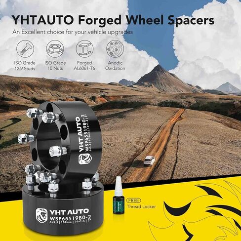 YHTAUTO 6x5.5 Wheel Spacers 3" Fits Chevy, GMC, Cadillac Models, Silverado, Sierra, Escalade, Tahoe, Yukon, C/K, Express, 6x139.7mm Tire Spacers w/ M14x1.5 108mm Hub Bore 6 Lug 4PCS Wheel Adapters in Saudi Arabia