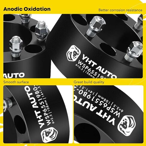 YHTAUTO 6x5.5 Wheel Spacers 3" Fits Chevy, GMC, Cadillac Models, Silverado, Sierra, Escalade, Tahoe, Yukon, C/K, Express, 6x139.7mm Tire Spacers w/ M14x1.5 108mm Hub Bore 6 Lug 4PCS Wheel Adapters in Saudi Arabia