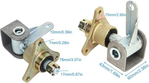 Fydun 17mm 3 Stud Front Wheel Hubs Steering Spindle Steel Alloy Wheel Hub Bearing Flange for 6in Tires Quad Bike ATV Go Kart in Saudi Arabia
