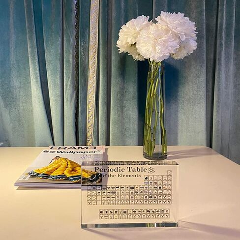 الجدول الدوري مع عناصر حقيقية داخل العنصر الكيميائي الجدول الدوري والعناصر الاكريليك عرض أداة التدريس طالب المعلم هدية الحرفية الديكور in Kuwait