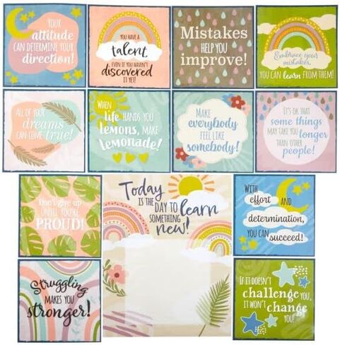 Really Good Stuff Positive Affirmations Poster Set - Classroom Decorations - Educational Charts & Posters in Saudi Arabia