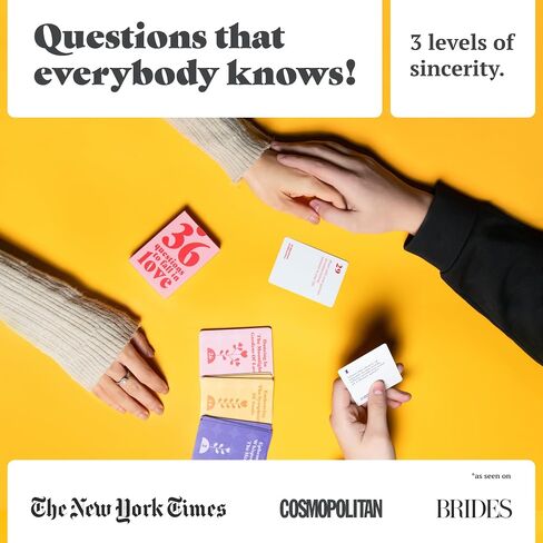 36 Questions to Fall in Love - Perfect Couples Games - Date Night Ideas - Romantic Love Games - Relationship Card Games - Date Deck for Couples Activities - Gifts for Her - Exciting Board Game in Saudi Arabia