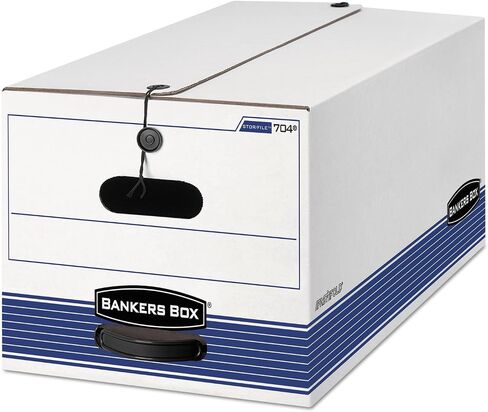 Bankers Box STOR/FILE Medium-Duty Storage Boxes, FastFold, String and Button, Legal, 4 Pack (0070503) in Saudi Arabia
