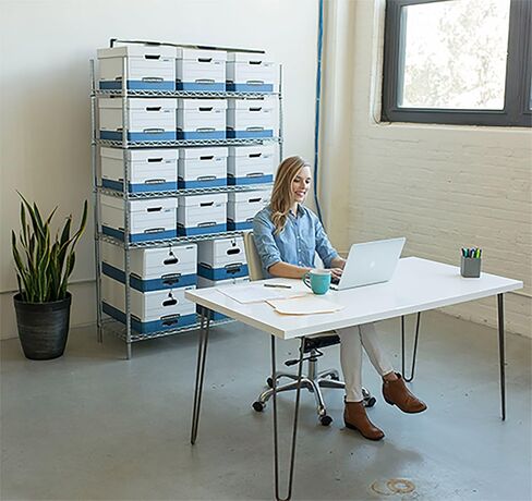 Bankers Box STOR/FILE Medium-Duty Storage Boxes, FastFold, String and Button, Legal, 4 Pack (0070503) in Saudi Arabia
