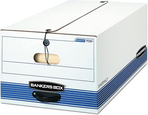 Bankers Box STOR/FILE Medium-Duty Storage Boxes, FastFold, String and Button, Legal, 4 Pack (0070503) in Saudi Arabia