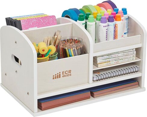 مركز تخزين لوازم الطاولة من ECR4Kids، علبة للمعلم، طبيعية in Kuwait