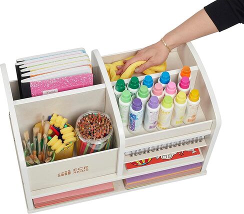 مركز تخزين لوازم الطاولة من ECR4Kids، علبة للمعلم، طبيعية in Kuwait