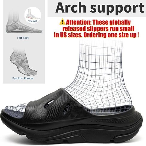 ORA RECOVERY SLIDE 3 - Orthopedic Slippers for Women Comfortable Athletic Recovery Sandals Slides with Thick Cushion & Arch Support Orthotic - Lightweight Plantar Fasciitis Sport Sliders in Saudi Arabia
