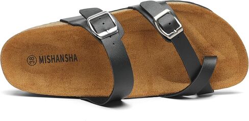 صنادل قدم نسائية من Mishansha مريحة ومفتوحة عند الأصابع بإبزيم مزدوج in Kuwait