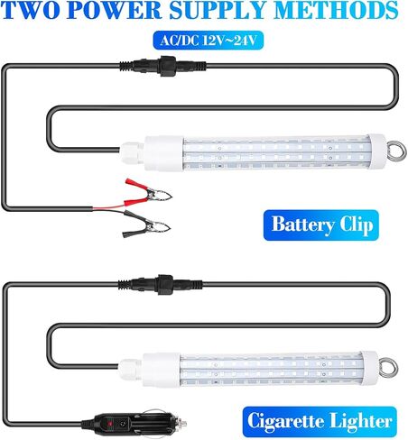 12 فولت LED تحت الماء ضوء الصيد الليلي الأخضر، 120 2835 SMD 10.5 واط مصباح غاطس لصيد السمك، IP68 مصباح قارب مقاوم للماء Crappie Squid Lure Bait Ice Fishing Light جاذب مع سلك طاقة 6 متر in Kuwait