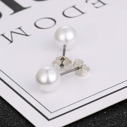S925 Sterling Silver Earring Backs Replacements for Studs, 12Pcs/6Pairs Pierced Earring Backings Secure for Posts, Hypoallergenic Safety Locking Butterfly Ear Ring Stoppers 5.9x5.4x3.3mm in Kuwait