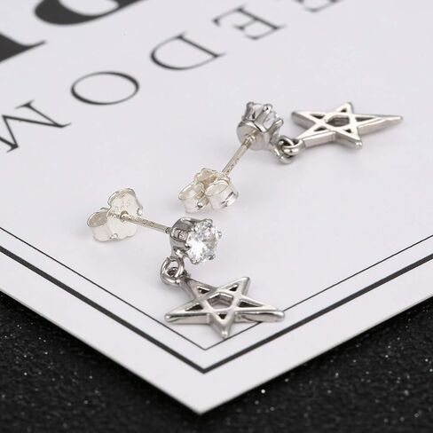 S925 Sterling Silver Earring Backs Replacements for Studs, 12Pcs/6Pairs Pierced Earring Backings Secure for Posts, Hypoallergenic Safety Locking Butterfly Ear Ring Stoppers 5.9x5.4x3.3mm in Kuwait