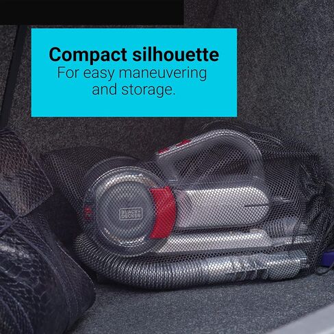 BLACK+DECKER Handheld Vacuum for Cars, Cordless, Pivoting, Black with Auto Vacuum Accessory Set for BDH1200PVAV (BDH1200PVAV & PVAVKIT) in Saudi Arabia