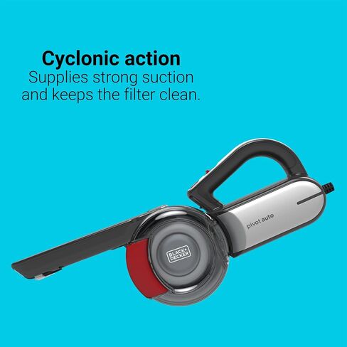 BLACK+DECKER Handheld Vacuum for Cars, Cordless, Pivoting, Black with Auto Vacuum Accessory Set for BDH1200PVAV (BDH1200PVAV & PVAVKIT) in Saudi Arabia