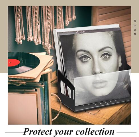 2 Pcs Vinyl Record Storage, Vinyl Record Box Case Crate, Vinyl Record Album Holder, Acrylic Vinyl Storage Crate, Shelf Wall Mount Display Record Box, Holds up to 45 Records in Saudi Arabia