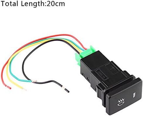 Fog Light Switch, Car Yellow Indicator DC 12V 4 Wire Car Fog Light On-Off Button with 7.87inch Cable for /Camry/Yaris/Highlander/Prius/Ralink/Corolla/Vios/Reiz/Prado in Saudi Arabia