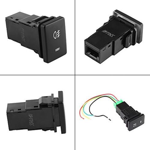 Fog Light Switch, Car Yellow Indicator DC 12V 4 Wire Car Fog Light On-Off Button with 7.87inch Cable for /Camry/Yaris/Highlander/Prius/Ralink/Corolla/Vios/Reiz/Prado in Saudi Arabia