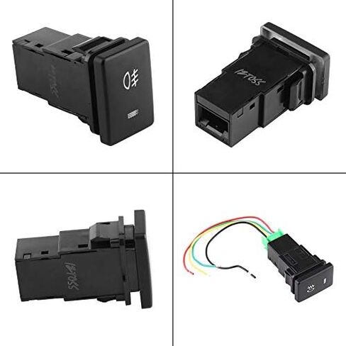 Fog Light Switch, Car Yellow Indicator DC 12V 4 Wire Car Fog Light On-Off Button with 7.87inch Cable for /Camry/Yaris/Highlander/Prius/Ralink/Corolla/Vios/Reiz/Prado in Saudi Arabia
