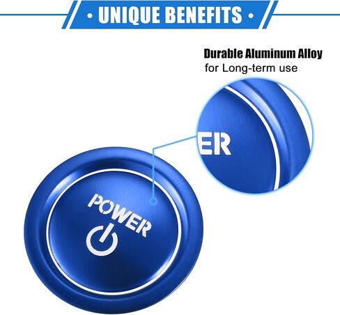 قطعتان من غطاء زر الطاقة لبدء تشغيل محرك السيارة متوافق مع تويوتا سيينا 2022-2023، سبائك ألومنيوم متينة باللون الأحمر in Saudi Arabia