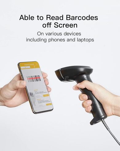 Barcode Scanner, 1D USB Handheld Barcode Reader, Screen Scanning, BS02004 in Saudi Arabia