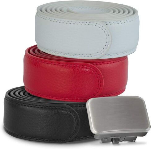 Belts Men's Genuine Leather Ratchet Adjustable Golf Belt, College Inspired Colors in Saudi Arabia