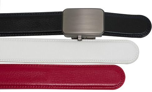 Belts Men's Genuine Leather Ratchet Adjustable Golf Belt, College Inspired Colors in Saudi Arabia