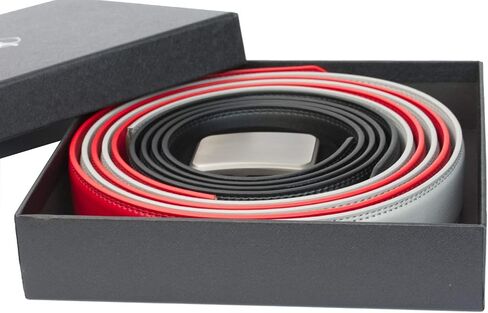 Belts Men's Genuine Leather Ratchet Adjustable Golf Belt, College Inspired Colors in Saudi Arabia
