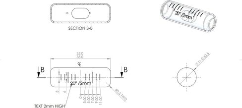 Replacement Level Glass Vial, Spirit Bubble Level, No nib, Accurate, 35mm x 11mm - Transparent Clear, 1 3/8 x 7/16 in Saudi Arabia