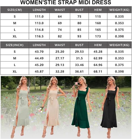 Women's Wedding Guest Midi Dresses Elegant Sleeveless Square Neck Ruffle Split Formal Beach Cocktail Party Bridesmaid Dress in Saudi Arabia
