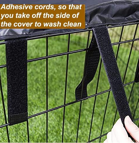 Dog Playpen Pet Playpen Mesh Fabric Top Cover- Sun Protection，Pet Cover for Dog Playpen for Indoor/Outdoor Use, 36" *36" in Saudi Arabia