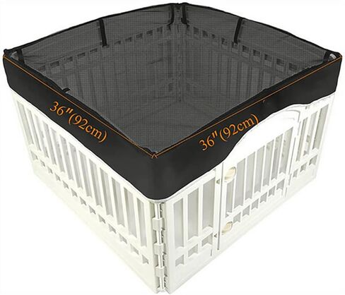 Dog Playpen Pet Playpen Mesh Fabric Top Cover- Sun Protection，Pet Cover for Dog Playpen for Indoor/Outdoor Use, 36" *36" in Saudi Arabia
