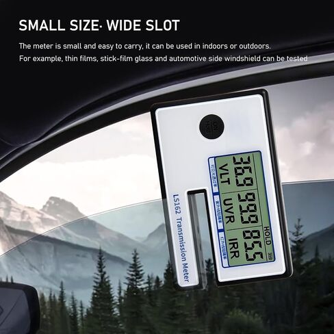 Portable Solar Tester Meter, Digital Window Tint Meter Filmed Glass Tester UV IR Rejection Meter Spectrum Tester IR 950nm UV 365nm VR 550nm LS162 in Saudi Arabia