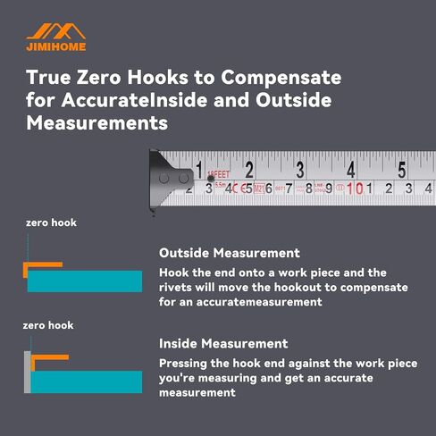 Household Tool Essential 12 Ft. Tape Measure 3.5 m Metric Imperial Wear Corrosion Resistant Nylon-Coating Impact-Resistant Retraction Speed Control Blade Lock True Zero Belt Clip Wrist Strap in Saudi Arabia