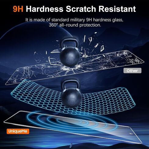 UniqueMe for Google Pixel 8 Screen Protector, [Compatible Fingerprint Unlock] Military Grade Shatterproof 2pcs camera lens protector and 2pcs 9H tempered glass for pixel 8 in Saudi Arabia