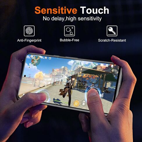 UniqueMe for Google Pixel 8 Screen Protector, [Compatible Fingerprint Unlock] Military Grade Shatterproof 2pcs camera lens protector and 2pcs 9H tempered glass for pixel 8 in Saudi Arabia