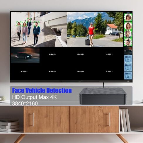 4K Network Video Recorder for Security Camera System Support 4K/5MP/4MP PoE IP Camera H.265 PoE NVR Face Car Detection (Black 4CH) in Saudi Arabia
