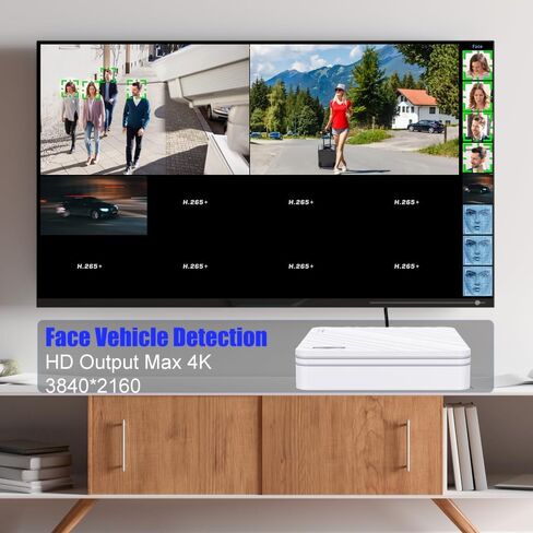 4K Network Video Recorder for Security Camera System Support 4K/5MP/4MP PoE IP Camera H.265 PoE NVR Face Car Detection (Black 4CH) in Saudi Arabia