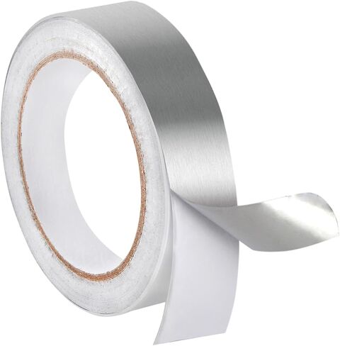 قطعتان من شريط رقائق الألومنيوم الفاخر، أشرطة أنابيب معدنية فضية مع دعامة لاصقة، شريط عازل شديد التحمل لدرجة الحرارة العالية لحوض حوض المطبخ وختم الجدار (2.5 سم) in Kuwait