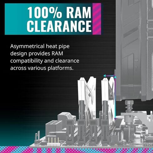 Cooler Master Hyper T20 Compact CPU Air Cooler, 95mm Fan, Dual Copper Heat Pipe, Direct Contact for AMD Ryzen AM4, Intel LGA1200/1151 (RR-T20-20FK-R1),Silver in Saudi Arabia