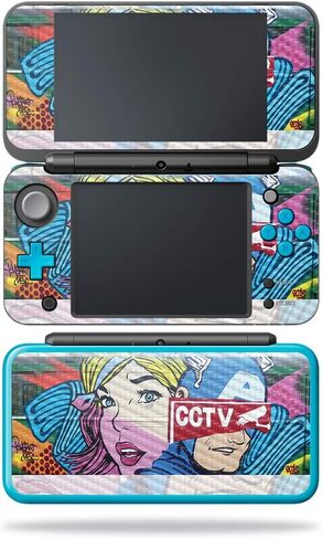 غلاف MightySkins من ألياف الكربون لجهاز Nintendo New 2DS XL - Genius | لمسة نهائية واقية ومتينة من ألياف الكربون | سهل التطبيق والإزالة وتغيير الأنماط | صنع في الولايات المتحدة الأمريكية in Kuwait