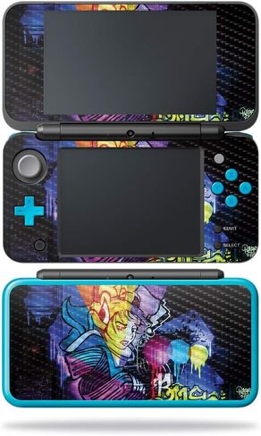 غلاف MightySkins من ألياف الكربون لجهاز Nintendo New 2DS XL - Genius | لمسة نهائية واقية ومتينة من ألياف الكربون | سهل التطبيق والإزالة وتغيير الأنماط | صنع في الولايات المتحدة الأمريكية in Kuwait