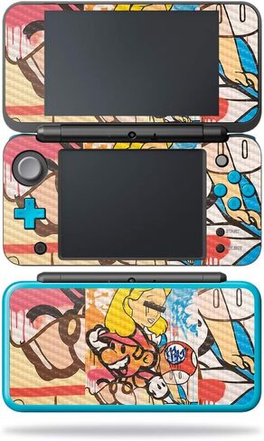 غلاف MightySkins من ألياف الكربون لجهاز Nintendo New 2DS XL - Genius | لمسة نهائية واقية ومتينة من ألياف الكربون | سهل التطبيق والإزالة وتغيير الأنماط | صنع في الولايات المتحدة الأمريكية in Kuwait