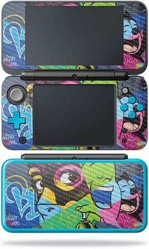 غلاف MightySkins من ألياف الكربون لجهاز Nintendo New 2DS XL - Genius | لمسة نهائية واقية ومتينة من ألياف الكربون | سهل التطبيق والإزالة وتغيير الأنماط | صنع في الولايات المتحدة الأمريكية in Kuwait