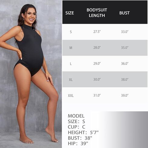 Bhome Mock Neck Maternity Bodysuit for Photoshoot Backless Sleeveless Tank Maternity Photography Outfit in Saudi Arabia