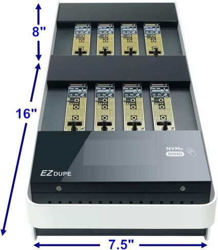 ناسخة شاشة لمس 1 إلى 7 M.2 NVMe - مستنسخ وممسحة لـ M2 (PCIe NVMe) M-Key B+M Key 2230 2242 2260 2280 ناسخة القرص الصلب لذاكرة فلاش SSD الداخلية (الإصدار 1) in Kuwait