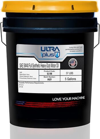 زيت محرك Ultra1Plus SAE 5W-40 التخليقي الكامل للخدمة الشاقة API CK-4/SN | سطل 5 جالون in Saudi Arabia