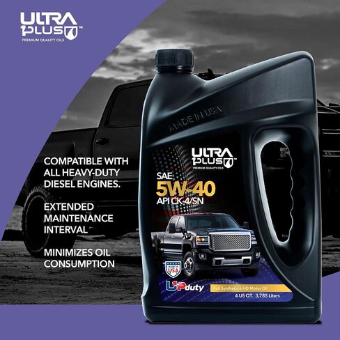 زيت محرك Ultra1Plus SAE 5W-40 التخليقي الكامل للخدمة الشاقة API CK-4/SN | سطل 5 جالون in Saudi Arabia